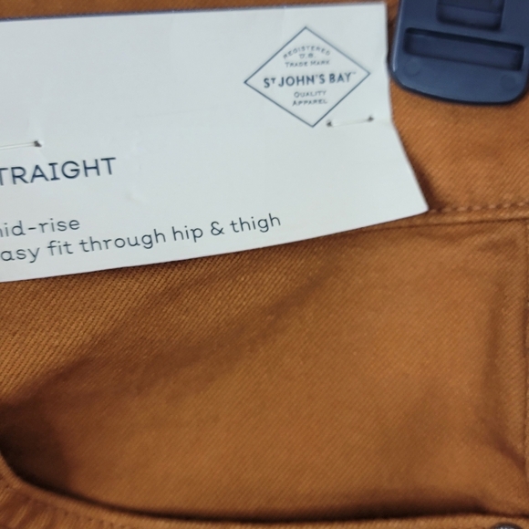St. John's Bay Women's Straight Leg Mid Rise Jeans Size 16 Roasted Pecan - Picture 8 of 8